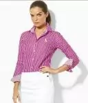 ralph lauren femmes chemises coton rose,chemise polo ralph lauren